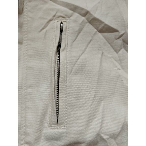 Carhartt Jacket Girls Youth L 12-14 White Canvas Bomber Rugged Flex Full Zip - Picture 7 of 8